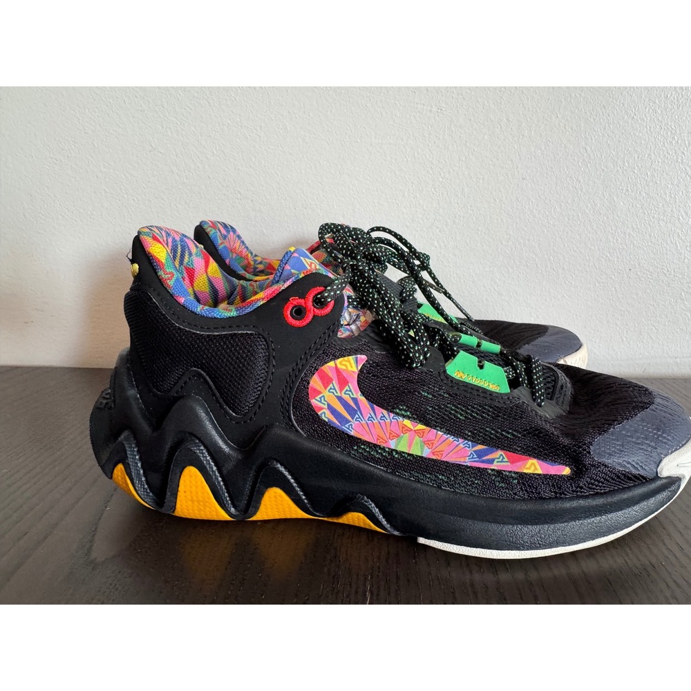 Nike Giannis Immortality 3 Kids 4.5Y Black Multi-Color Basketball Shoes